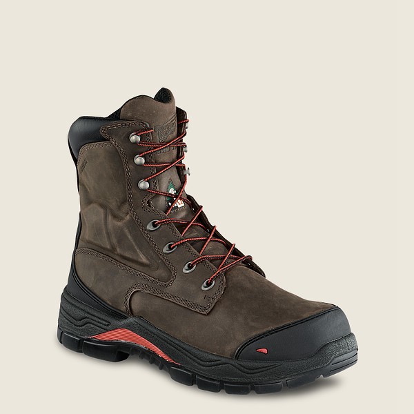 Red Wing Safety Bot Erkek - King Toe® Adc - 8-Inch Waterproof Csa Metguard Toe - Koyu Gri - 95ARMBTS